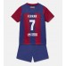 Maillot de foot Barcelona Ferran Torres #7 Domicile vêtements enfant 2023-24 Manches Courtes (+ pantalon court)